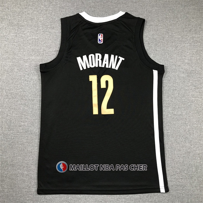Maillot Enfant Memphis Grizzlies Ja Morant NO 12 Ville 2023-24 Noir